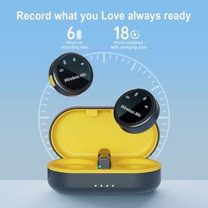 Micrófono Inalámbrico para Transmisión en Vivo al Aire Libre, con Clip <span class=keywords><strong>de</strong></span> Solapa para Teléfono Celular, 1 Par <span class=keywords><strong>de</strong></span> Micrófonos Inalámbricos con Clip - Product Image 3