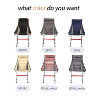 Vente en gros de chaises de plage pliantes à dossier haut personnalisées OEM Mobilier d'extérieur léger et durable en tissu Oxford 600D pliable et portable