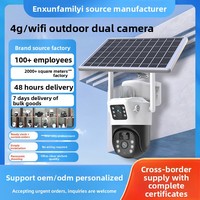 Caméra de surveillance solaire AOV personnalisée, étanche, pour extérieur, avec moniteur sans fil haute définition, caméra intelligente