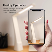 Lampe de bureau portable pliable, protection des yeux, charge enfichable, lampe de chevet de lecture pour enfants à double usage