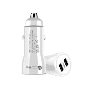 Descuento superventas 2 en 1 cargador de coche Dual 40W tipo C Cable cargador de coche de carga rápida para teléfono - Product Image 2