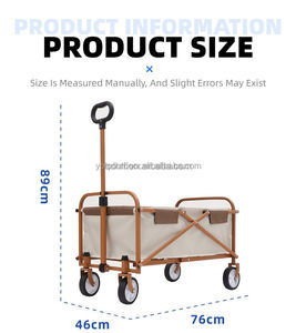 Chariot de courses industriel tout-terrain à quatre roues en acier inoxydable personnalisable OEM YOLO, grande capacité 200 lbs, pour enfants et plage, vente en gros - Product Image 2