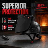 Masque de soudage professionnel noir à fixation sur la tête avec support en alliage d'aluminium pour la protection du visage des soudeurs industriels
