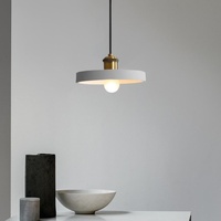 Lustre LED Moderne Simple en Fer Noir, Suspension Luminaire à 3 Couleurs Changeantes, Température de Couleur 3000K-6000K, Garantie 1 An