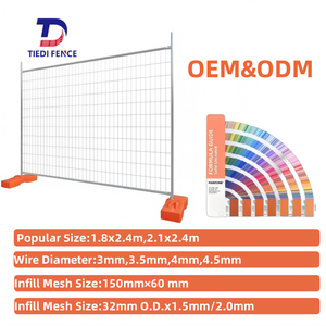 Panneaux de clôture de chantier temporaires galvanisés robustes avec treillis soudé et connexion rapide pour la sécurité sur le chantier - Product Image 4
