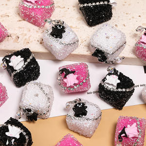 Fabricant vente en gros Halloween fantôme carré diamant boule strass gravier acrylique perles en vrac accessoires - Product Image 1