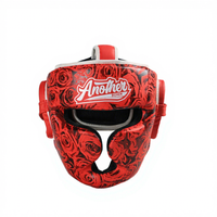 Casque de boxe ANOTHERBOXER, design visage de singe intégral, matériau PU, protection de tête unisexe pour adultes, entraînement de combat Sanda