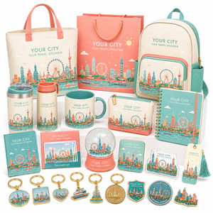 Ensemble de souvenirs personnalisés pour sites touristiques, collection de voyage culturelle, avec sac fourre-tout, gobelet, marque-page et pièces commémoratives - Product Image 4