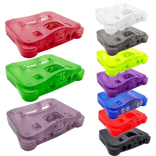 11 Colors NEW Replacement Housing Shell Translucent Wired ABS Case Compatible Retro Video Game Console Screwdriver N64