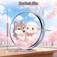 Insignia Inteligente Ultrafina con IA, Pantalla Táctil HD de 1.85 Pulgadas, Transferencia de Fotos y Videos por Bluetooth, Broche Electrónico de Moda con Diseño Dinámico de Anime, Etiqueta de Identificación