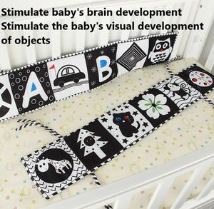 Jouets Montessori toucher froissé sensation ventre temps nouveau-né lit visuel jouets contraste élevé noir et blanc froissé bébé <span class=keywords><strong>livre</strong></span> sensoriel - Product Image 3