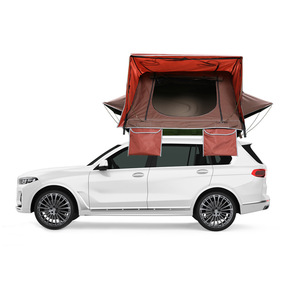 Tenda sul tetto a triangolo Pop-Up leggera in ABS facile installazione per auto da campeggio all'aperto in tessuto Oxford con palo in alluminio - Product Image 5
