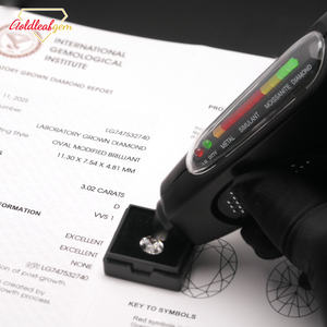 เพชรรูปไข่เพาะเลี้ยงในห้องปฏิบัติการ IGI เกรด DEF สีทองคำเปลว ขนาด 1-10 กะรัต ความสะอาดระดับ VVS VS ผลิตด้วยวิธี HPHT CVD สำหรับทำเครื่องประดับ (ขั้นต่ำ 1 ชิ้น) - Product Image 4