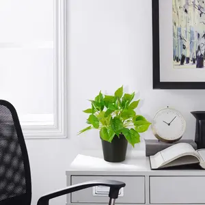 22cm pianta verde foglia d'uva pianta artificiale con vaso da tavolo pianta Home Indoor Office Table Decor