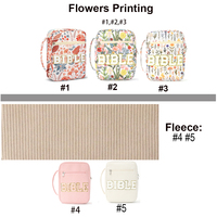 Housse de transport florale pour Bible avec poignée, pour hommes et femmes, motif floral, sac de rangement et protection pour livre biblique chrétien