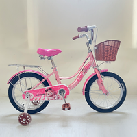 Vélo pour enfants pour filles de 3 à 12 ans, cadre en acier pliable, vitesse unique, frein à câble, roues d'apprentissage, 12/16/20 pouces