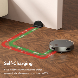 หุ่นยนต์กวาดอัจฉริยะ ถูพื้นเปียก/แห้ง แรงดูด 1500-1999 พาสคาล ชาร์จอัตโนมัติ มอเตอร์ไร้แปรงถ่าน แบตเตอรี่ลิเธียมไอออน สำหรับใช้ในครัวเรือน - Product Image 5