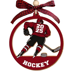 Adornos Navideños de Madera, Adorno Personalizado de Pickleball para Decoración, Paleta Roja Colgante, Accesorios para Árbol - Product Image 4