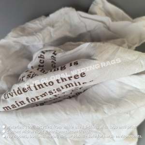 Trapos de Algodón Blancos Impresos al por Mayor, Trapos Absorbentes de Aceite para Limpieza de Maquinaria Industrial - Product Image 4