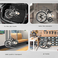Nouveau design, vélo pliant portable pas cher pour adultes, 20 pouces, 7 vitesses, frein V, panier, léger