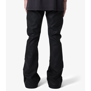 <span class=keywords><strong>Pantaloni</strong></span> in Pelle con Zip e Gamba Svasata, Colore Nero, Personalizzati, Skinny <span class=keywords><strong>a</strong></span> Vita Alta per Uomo - Product Image 5