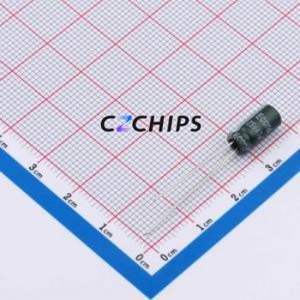 Condensador Electrolítico de Aluminio de Orificio Pasante 47UF25VC110GF, Orificio Pasante, D5xL11mm 47uF 20% 25V 220mA-100kHz - Product Image 1