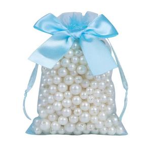 Bolsa de malla al por mayor con lazo, 9x12cm, de organza, para cosméticos, regalos, dulces de boda, almacenamiento y embalaje - Product Image 5
