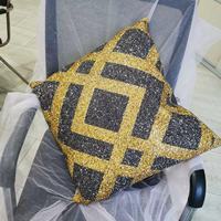 Housse de coussin Bling 16 pouces, design personnalisé, housse de coussin de luxe, décorations pour la maison, housse de coussin en strass, coussin Fifth Avenue