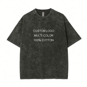 Design Men's Street Black Acid Wash <b>T</b> Shirt Oversized Cotton 300gsm Faded Old Washed Tshirt - Product Image 3