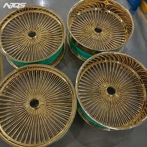 NJQS 22 Zoll Goldfelgen geschmiedete Speichen-Drahtradfelgen - Product Image 4