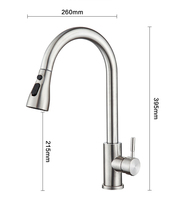 Nouveauté, robinet de cuisine facile à installer, mitigeur en acier inoxydable, robinet d'évier extractible, robinets d'évier de cuisine