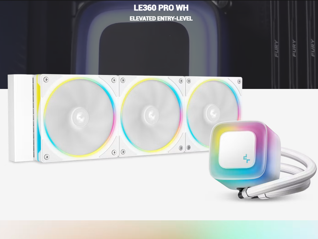 LE360-PRO Liquid Cooling System With Addressable RGB Pump Cap and Anti-leak Design for Streaming and Gaming Setups