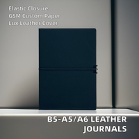 Cahier de bureau Journal flexible avec logo personnalisé papier PVC personnalisable de haute qualité tailles B5 A5 A6 d'affaires bande élastique en cuir artificiel