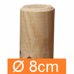 Poteaux de jardin en pin nordique tournés, imprégnés et traités de classe III, diamètre 8 cm, hauteur 250 cm - Product Image 1