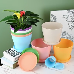 <span class=keywords><strong>Maceta</strong></span> Nórdica Personalizada de Plástico para Jardín, Bonsái, Interior, Dormitorio, Escritorio, Fiestas, Camping, Clásica, con Bandeja - Product Image 4