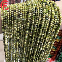 Perles en pierre naturelle facettées de 2 mm, 3 mm, 4 mm, pierres précieuses en cristal vert turquoise, perles en vrac pour la fabrication de bijoux