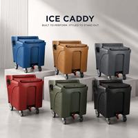 Chariot de transport isotherme en plastique Sunmax 125L pour glace, vente directe usine, avec roues