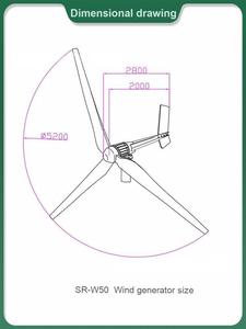 5KW Horizontal Axis Wind Power Generation System with 96V/120V/220V/380V Supply 5000W - Product Image 3