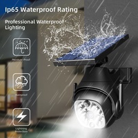 Lampe Solaire de Jardin 5W Extérieure Étanche IP65 à LED, Design Caméra, 6500K Lumière du Jour, Détecteur de Mouvement, Simulation Moniteur, en ABS