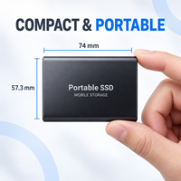 Disque SSD externe USB3.1 Type-C portable pour la sauvegarde de photos et vidéos en voyage avec boîtier métallique et voyant lumineux