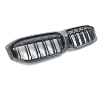 Calandre avant en fibre de carbone sèche G20 LCI style double ligne pour BMW Série 3 320i 340i, pièces de pare-chocs avant, calandre 2023-