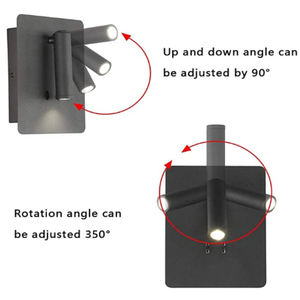 Applique <span class=keywords><strong>da</strong></span> lettura sul comodino per testiera camera <span class=keywords><strong>da</strong></span> letto applique Plug in Cord <span class=keywords><strong>lampada</strong></span> <span class=keywords><strong>da</strong></span> <span class=keywords><strong>parete</strong></span> a montaggio superficiale <span class=keywords><strong>con</strong></span> faretto regolabile - Product Image 3