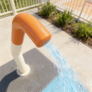 Fuente de agua de acero inoxidable con forma de gusano, rociador para niños, equipo de juegos al aire libre, bordes redondeados seguros, ecológico, EN1176 CE - Product Image 6