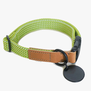 Collar para mascotas, Collar para perros, cuerda de tracción, Collar para cuello de perro, cubierta blanca para cuello de perro con flores pequeñas, se puede grabar con palabras - Product Image 3