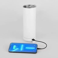 Tasse à musique personnalisée de 16oz 20oz, gobelets sans fil intelligents à sublimation avec haut-parleur Bluetooth, gobelets avec couvercle, chargeur USB