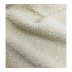 Factory High Quality Polyester Fake Sheep Lamb Fur Lining Fabric for Garment Winter Fabric