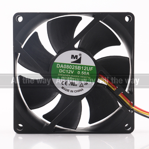 Ventilador de Refrigeración Original <span class=keywords><strong>UMU</strong></span> 24V 48V DC12V 0.50A EC AC 8025 8CM 80X80X25MM para Chasis de Inversor, Fuente de Alimentación DA08025B12UF - Product Image 1