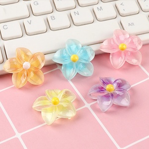 ของตกแต่งเรซิ่นรูปดอกไม้น่ารักขายดี  เครื่องประดับผมเรซิ่นเรืองแสงในที่มืด  แบบเรซิ่นสำหรับตกแต่ง - Product Image 1