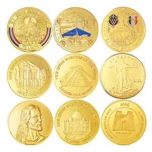 Moeda de desafio personalizada para gravação, moeda de metal em branco de prata e ouro com logotipo personalizado, ouro e latão, em alumínio anodizado
