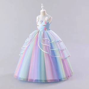 Vestido de Unicornio para Niña con Apliques de Tul y Diadema, Estilo Elegante para Fiestas - Product Image 2